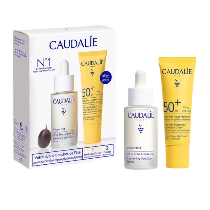 Caudalie淡斑精华+防晒礼盒